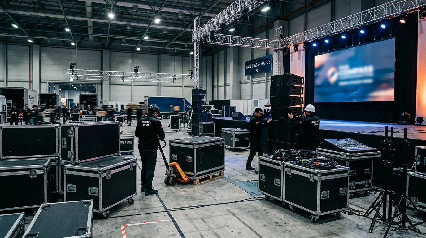Film, exhibition and event logistics equipment transport