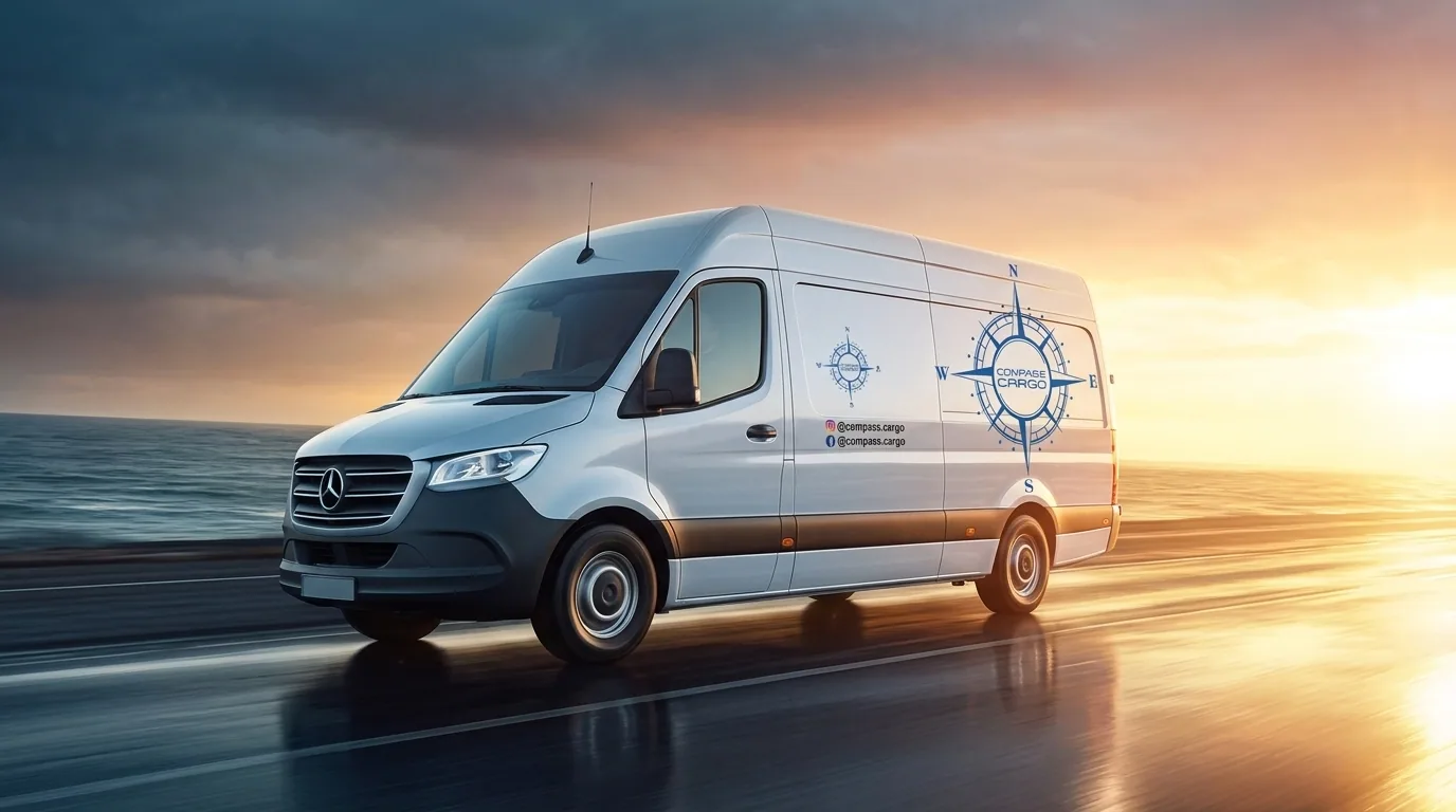 Compass Cargo van on a coastal road